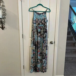 Annabelle Women’s Maxi Dress Sz Small Babydoll Floral Textured $5